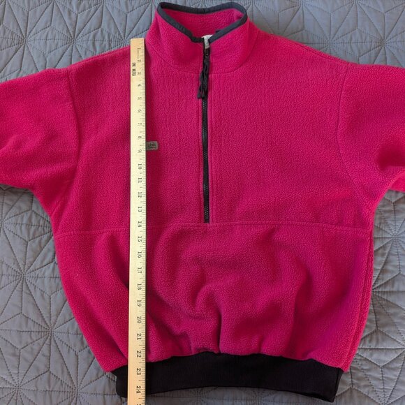 Vintage 90s Columbia Hot Pink Fleece Half Zip Pullover USA Made Size M - Picture 8 of 8